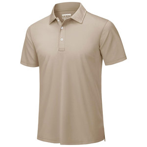 เสื้อโปโลผู้ชายแขนสั้นลำลองผ้าฝ้ายสีทึบระบายอากาศสวมใส่สบาย - Product Image 6