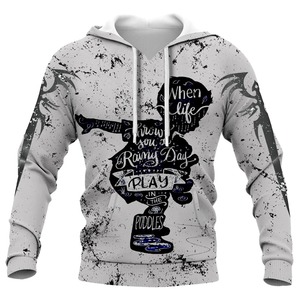 Nuevo otoño Hombre Sudaderas con capucha moda 3D impresión letra suelta y cómoda sudadera Casual bolsillo Sudadera con capucha ropa - Product Image 3