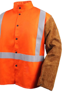 Chaquetas soldadoras de cuero de vaca divididas resistentes al fuego de cuero rápido para hombres y mujeres - Product Image 2