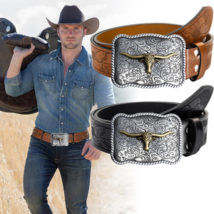 Cinturón de cuero para hombre, Cinturón reversible, cinturón de vestir elegante, hebilla ajustable para regalo de hombre - Product Image 2