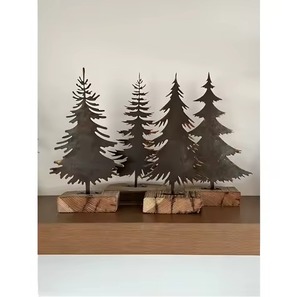 Arbre de Noël moderne en métal, écologique, durable, à suspendre et à poser sur une table, pour la décoration de l'hôtel, des fêtes, de la maison et du jardin - Product Image 1