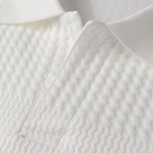 Venta al por mayor de camisetas de polo con logotipo personalizado de talla grande para hombre, camiseta de golf de algodón de manga corta, ropa de hombre con cuello para Polos - Product Image 3