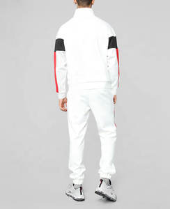 Chándales activos informales con logotipo personalizado de MOQ bajo para hombre, trajes deportivos para correr con cremallera completa, chándales transpirables de 2 piezas para correr atléticos - Product Image 4