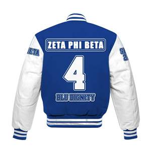 Chaqueta Universitaria de Lana con Recubrimiento Personalizado Zeta Phi Beta, Diseño Personalizado, Colores y Tallas Personalizadas Ecológicas - Product Image 2