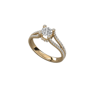 Anillo Solitario de Oro de 18K para Mujer con Diamante Cultivado en Laboratorio - Product Image 1