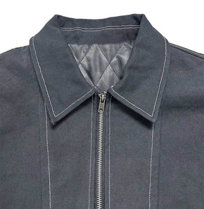 Chaqueta de Trabajo Unisex de Estilo Vintage Detroit, con Cierre Frontal de Cremallera, Talla Grande, 100% Algodón, Forro Acolchado, Chaqueta de Mezclilla - Product Image 4