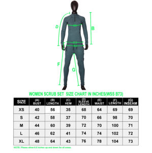 Blaze Fight Trendy Hospital Scrubs Stand Collar Conjuntos de uniformes con mangas completas y cortas Moderno y elegante - Product Image 6