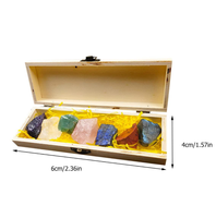 Vente en gros pierre de guérison en cristal brut naturel, coffret en bois, breloque 7 pierres de Chakra pour la méditation