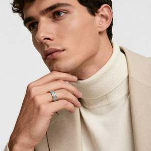 Bague de mariage vintage pour homme Jeulia en argent sterling avec perles de 6 mm - Product Image 4