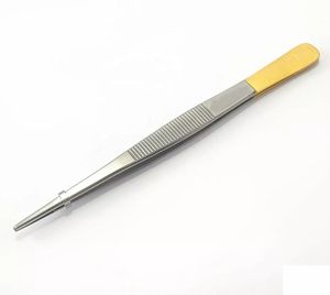 คีมแต่งผ้าแบบหัวตรงทำจากสเตนเลสอย่างหนาใช้สำหรับหนีบทำเนื้อเยื่อ - Product Image 3