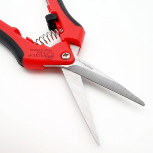 Tijeras de recorte de jardín de derivación Cuchillas curvas de acero inoxidable Mango de plástico dentado Logotipo láser personalizado-Herramienta de poda recubierta - Product Image 1