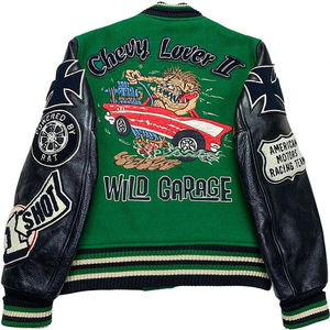 Veste bomber vintage personnalisée Glory Outdoor blanche pour homme, broderie chenille unie personnalisée, veste universitaire d'hiver - Product Image 2