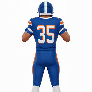 Uniforme de football américain personnalisé de haute qualité OEM/ODM, design par sublimation, respirant, rembourrage court, 100% polyester, couleur unie - Product Image 6