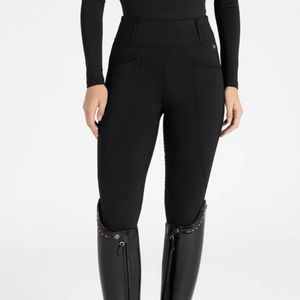 Leggings d'équitation personnalisés pour femmes 2026 avec grip antidérapant en silicone et empiècements en maille Spandex – Conception sur mesure - Product Image 1