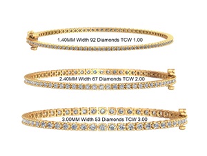 Venta al por mayor OEM 1.00Ct Exquisita Moissanite Tennis Bracelet 14K Gold Charm 1.00Ct Moissanite Tennis Bracelet 14K Gold Charm - Product Image 6