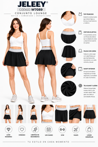 Conjunto Deportivo Casual: Top Deportivo sin Tirantes con Cuello en V y Shorts de Cintura Alta de Secado Rápido sin Costuras - Product Image 1