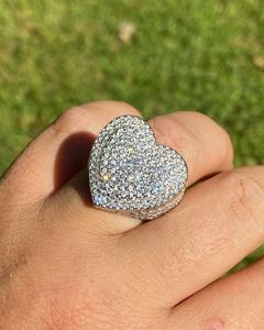 Alta demanda Hip Hop Jewelry Pass Diamond Tester Forma de corazón VVS Moissanite Diamond Hip Hop Ring - Product Image 6