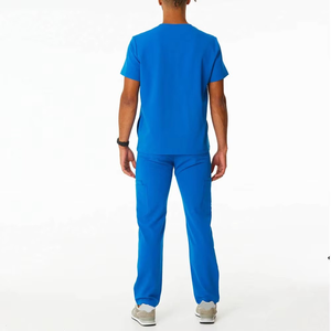 Uniforme de gommage d'allaitement pour hommes, élégant, personnalisé et confortable, tissu spandex léger et respirant fabriqué en usine OEM pour les hôpitaux - Product Image 4
