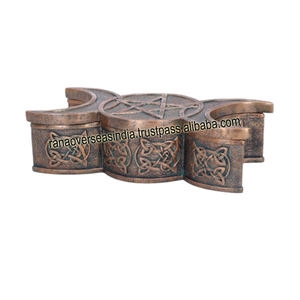 Vente directe d'usine organisateur de bijoux en métal en gros forme irrégulière Feng Shui bibelot boîte à bijoux pour femmes filles meilleur prix - Product Image 5