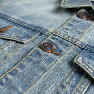 Veste en jean pour hommes 2025 Nouvel arrivage Veste en jean délavée personnalisée de haute qualité en gros Vestes en jean pour hommes - Product Image 4