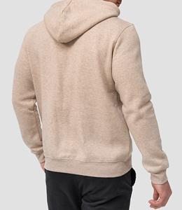 Coupe régulière basique polaire pull couleur assortie cordon pull décontracté hommes sweats à capuche avec poche avant OEM Service personnalisé - Product Image 4