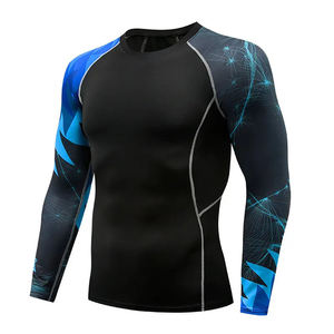 Camisa de compresión personalizada de manga completa MMA y BJJ Rash Guard para hombres sublimada con su propio logotipo - Product Image 1
