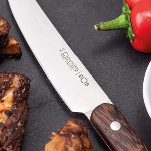 Set of 4 steak knives, smooth edge, stainless steel, wenge handle, EOS 11.5cm. (3 Claveles 1483) - Product Image 3