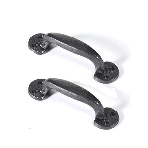 Poignée de porte de plaque d'aluminium noir de conception moderne prix concurrentiel fabricant pour l'application d'hôtel poignée de porte noire - Product Image 1