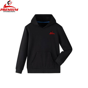 Otoño personalizado pantalla impresión peso pesado 100 algodón francés Terry suéter suelto hombres gota hombro negro sudaderas con capucha Unisex - Product Image 3