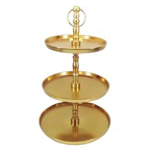 Base para Pastel de Metal con Acabado Dorado, Accesorio para Postres, Base para Pastel de Metal para Bodas, Exhibición de Dulces - Product Image 3