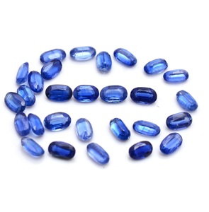 Cianita Mineral Azul Natural, Gema de Alta Calidad, Corte Ovalado Facetado, Certificada por Terceros, Encerada/Aceitada, Lote de Joyería Suelta - Product Image 2