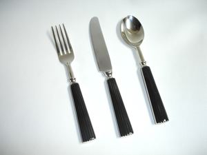 Ensemble de couverts de luxe unique en acier inoxydable de haute qualité, finition brillante, style nordique, vaisselle élégante - Product Image 2