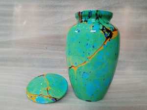 โกศบรรจุอัฐิสำหรับคนรักสิ่งแวดล้อม ทำจากอะลูมิเนียมสีฟ้าคราม งานฝีมือศิลปะสุดหรู สำหรับบรรจุอัฐิมนุษย์ ขายส่ง - Product Image 4