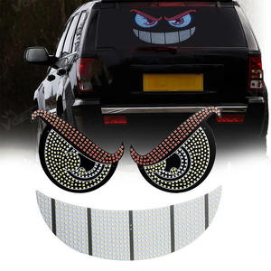 Nouvelles lumières LED pour vitres arrière de voiture, motif œil de démon avec visage souriant, lumières décoratives d'avertissement et d'ambiance - Product Image 1