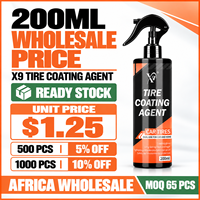 X9 Spray de brillance pour pneus, Revitalisant silicone haute brillance pour pneus, Agent de revêtement pour pneus pour l'entretien automobile, Vente en gros