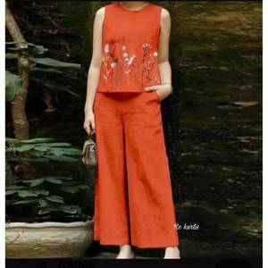 Ensemble 2 pièces décontracté et élégant, vêtements de plage en coton pour femmes de grande taille Fabriqué en Inde pour les vacances de printemps à la plage - Product Image 4