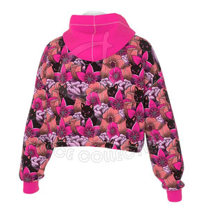 Sudadera con capucha de algodón 100% para mujer con mangas largas Jersey de invierno cómodo con diseño de parches personalizados - Product Image 6