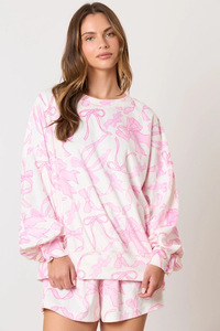 2025 nouveau t-shirt à manches longues Shorts 2 pièces ensembles de vêtements de détente arcs décontractés imprimés 100% coton grande taille saison d'été pour les femmes - Product Image 6