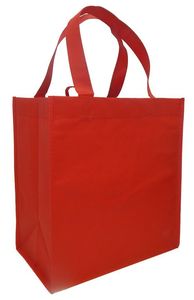 Bolsa de compras no tejida roja al por mayor, regalo reutilizable y bolsa promocional - Product Image 6