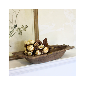 Bols à pâte en bois décoratifs 4 pièces couleur différente sculpté à la main grand bol à pâte bougie bol en bois pour faire des bougies - Product Image 6