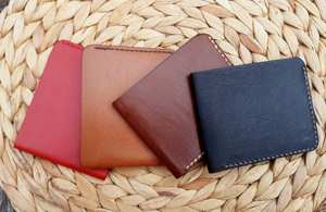 Premium Luxury Genuine <b>Leather</b> Open Foldable Bi-Fold <b>Wallet</b> Slim RFID Blocking Purse for <b>Men</b> with Cards BFW-0162 - Product Image 3