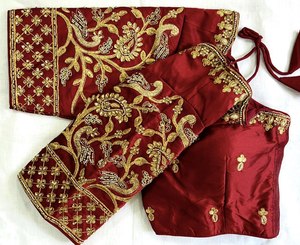 Hermosa Blusa con Zari, hilo, trabajo hecho a mano y trabajo manual Khatli - Product Image 5