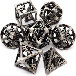 Dragon and Dungeon DND juego de <span class=keywords><strong>rol</strong></span> Dragon Dice Set <span class=keywords><strong>con</strong></span> 7 <span class=keywords><strong>dados</strong></span> de dragón tridimensionales de metal hueco - Product Image 6
