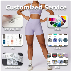 High Waist Yoga Shorts Women Seamless Workout Compression Shorts <b>Tummy</b> <b>Control</b> Fitness Gym OEM Custom Logo Factory - Product Image 6