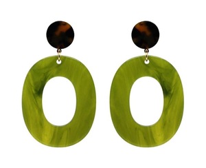 Boucles d'oreilles en résine brodée, bijoux de mode en acier inoxydable faits à la main pour femmes et filles, look classique de mariage, haute qualité - Product Image 6