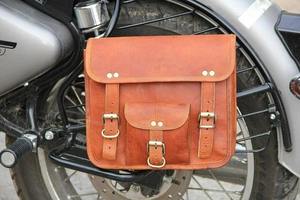 Bolsa de lona para SILLÍN de bicicleta y motocicleta de cuero genuino Vintage grande Unisex, patrón de logotipo personalizado, par de viaje de estilo deportivo a la moda - Product Image 3