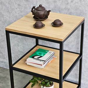 ชั้นวางของลอยตัว 3 ชั้น ขนาด 45x45x75 ซม. สำหรับห้องครัวและบ้าน ทำจากไม้อัดพร้อมโครงเหล็ก รุ่น KTB68160 - Product Image 4