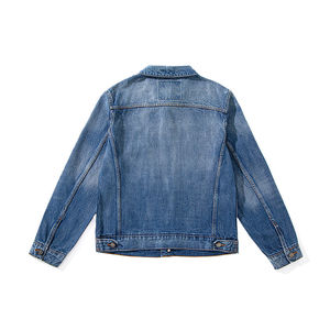 Chaqueta Personalizada de Estilo Retro para Hombre, Corte Holgado, Mezclilla con Tela de Cuero, Ropa de Moda Urbana Hip-Hop - Product Image 2