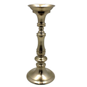 Soporte de pilar de vela de aluminio Color bronce soporte de vela de diseño de lujo para decoración de hogar y boda hecho a mano - Product Image 5
