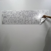 Décalcomanie de tableau blanc effaçable à sec pour enfants réutilisable Matériau en polystyrène durable Activité de peinture animale réutilisable Électricité statique